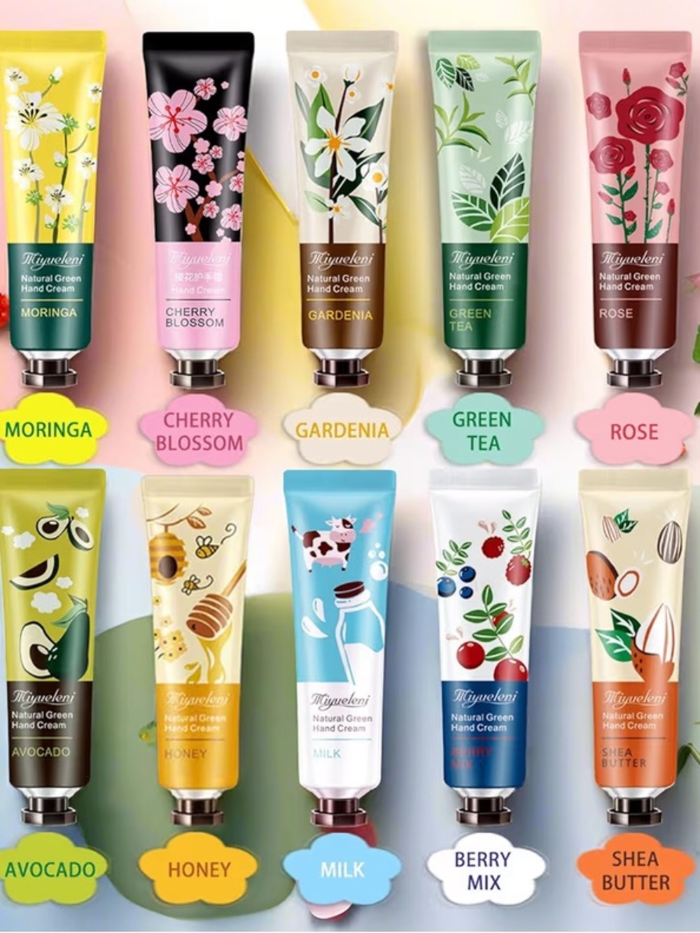10 Pack Hand Creams Gift Set Moisturizing Hand Lotions Gift Set for Dry Hands